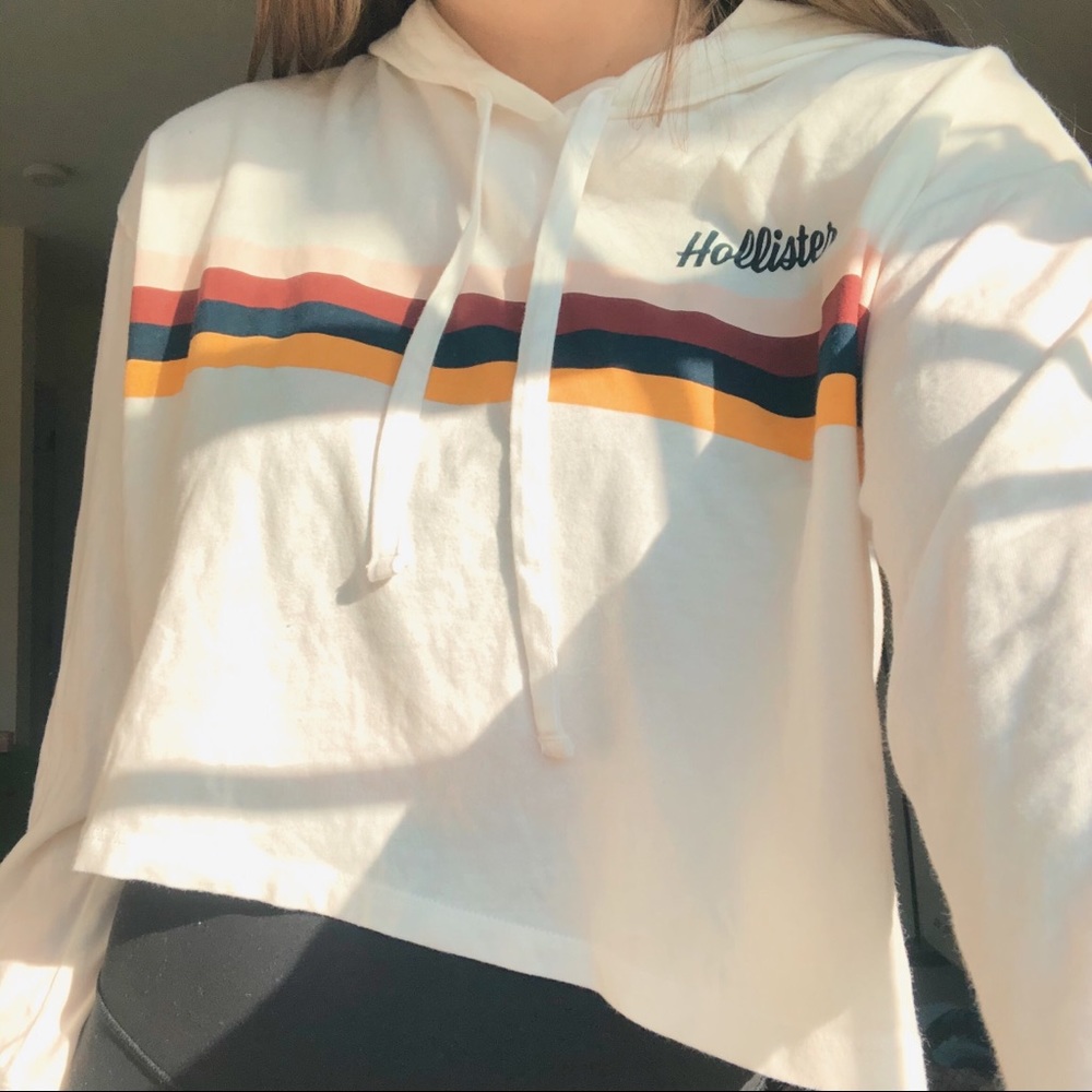 hollister cropped sweatshirt